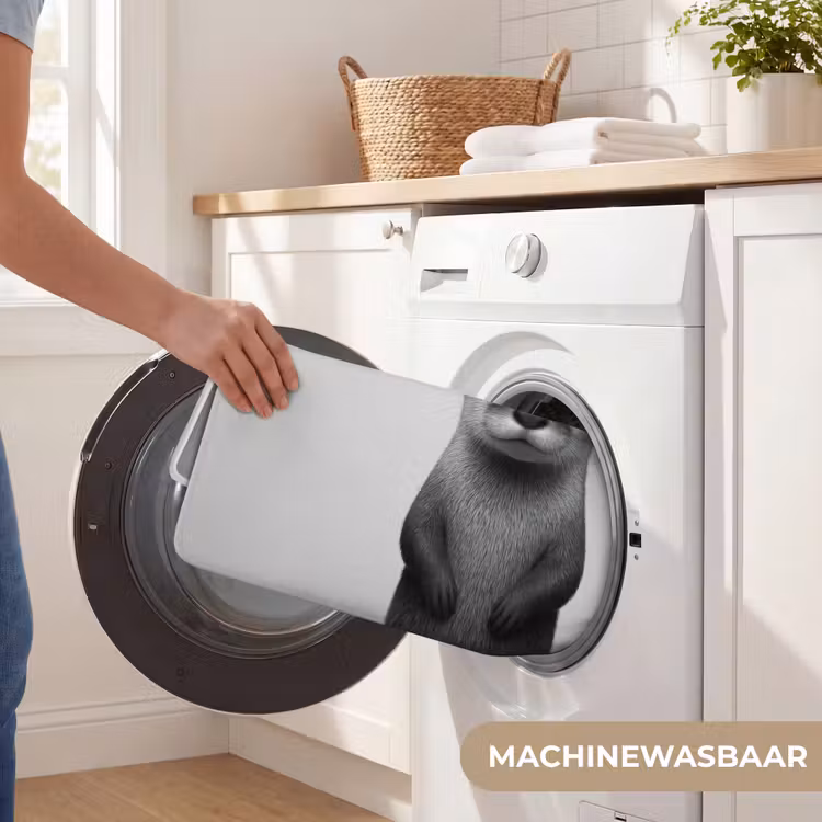 Badmat - Otter - WC rol - Zwart - Wit — 7