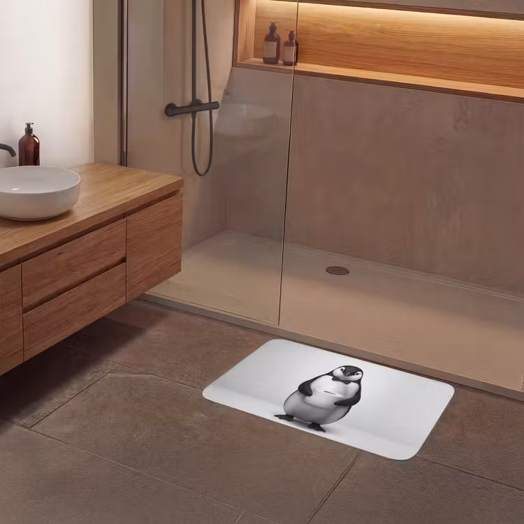 Badmat - Pinguïn - WC rol - Wit — 6