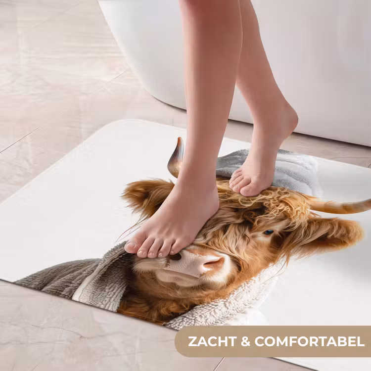 Badmat - Schotse hooglander - Badjas - Koe - Dieren — 5