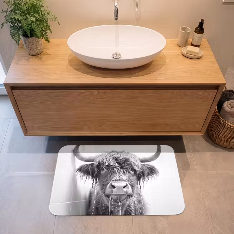 Badmat - Schotse Hooglander - Dier - Douche - Humor — 2
