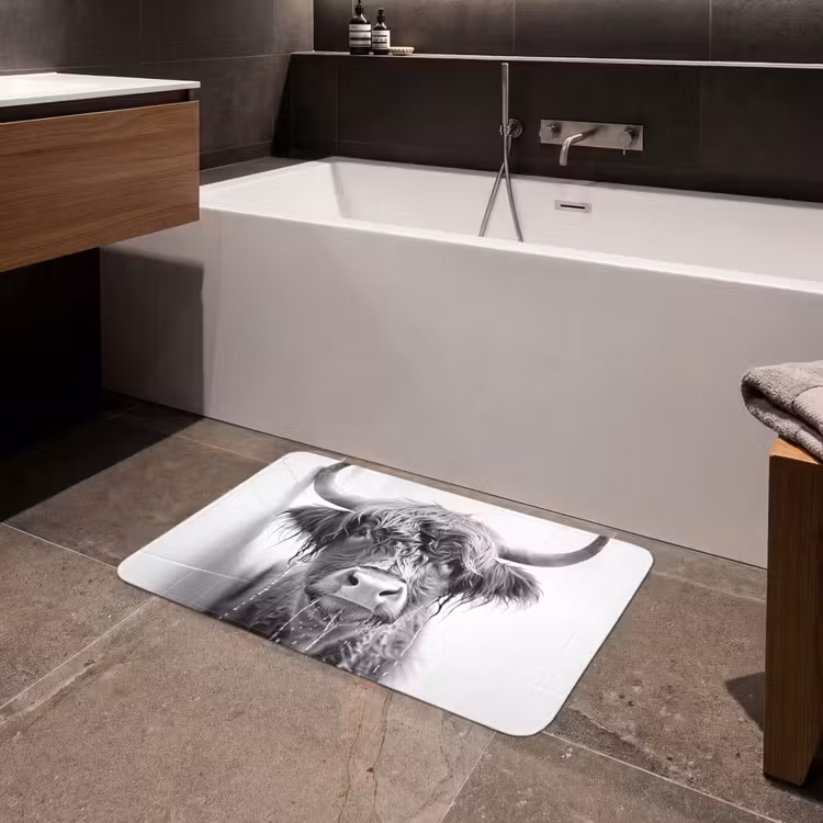 Badmat - Schotse Hooglander - Dier - Douche - Humor — 4