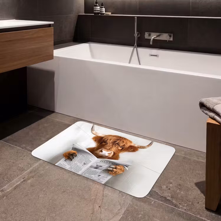 Badmat - Schotse Hooglander - Dier - Krant - Toilet — 4