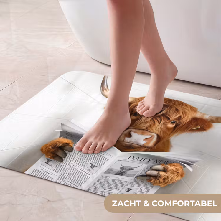 Badmat - Schotse Hooglander - Dier - Krant - Toilet — 5