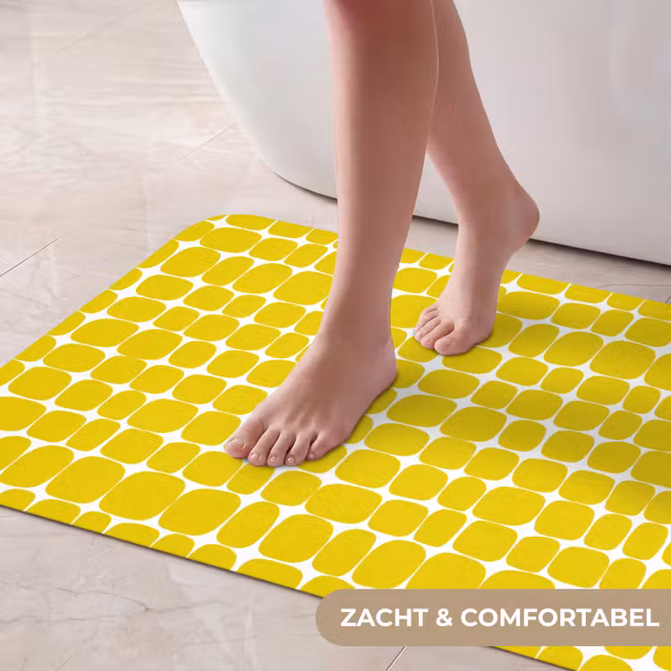 Badmat - Stippen - Modern - Geel — 5