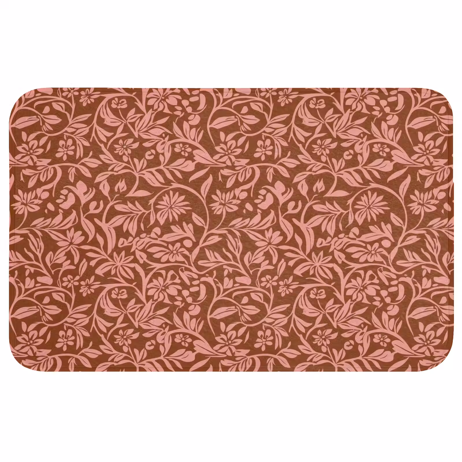 Badmat - Bloemen - Print - Roze — 1