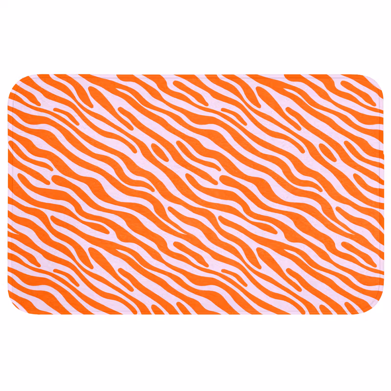 Badmat - Strepen - Dynamisch - Oranje — 1