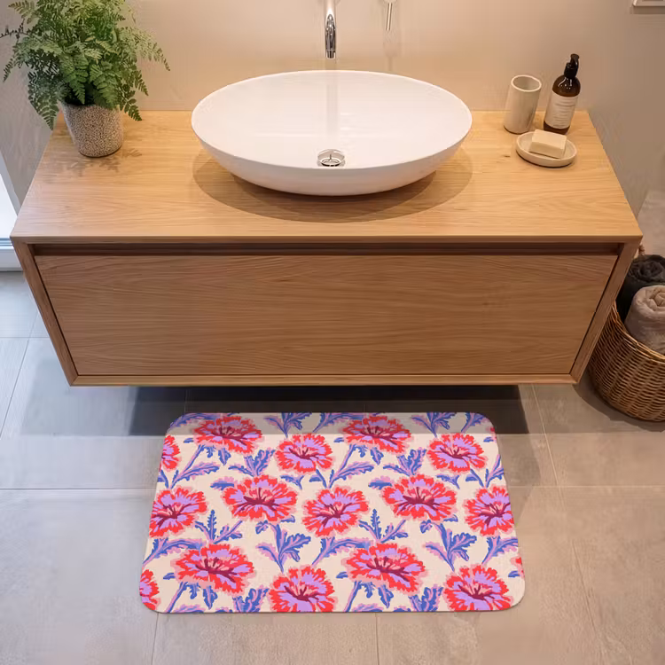 Badmat - Bloemen - Patroon - Meerkleurig — 2