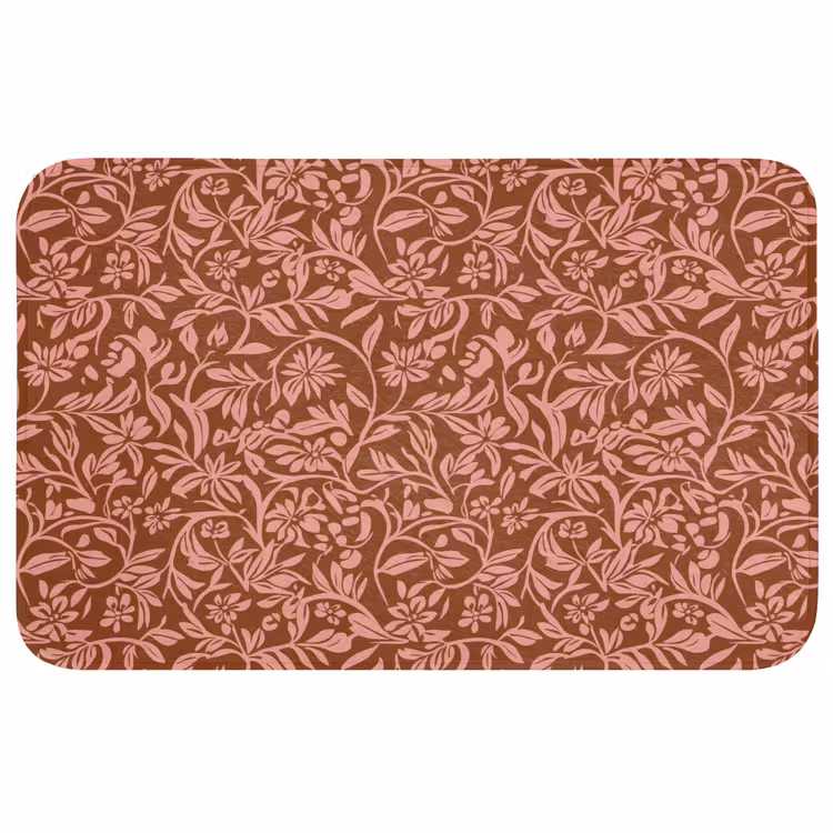Badmat - Bloemen - Print - Roze — 1