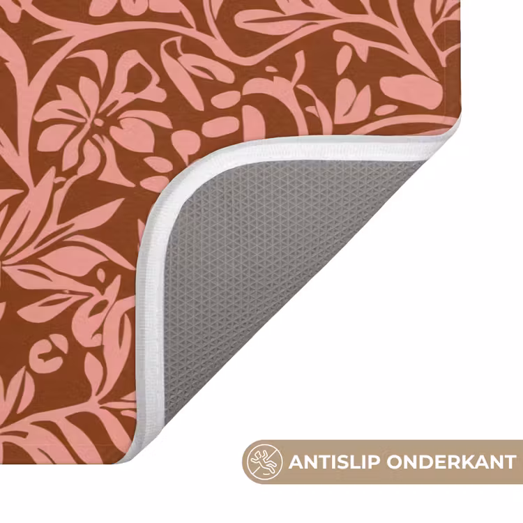 Badmat - Bloemen - Print - Roze — 3