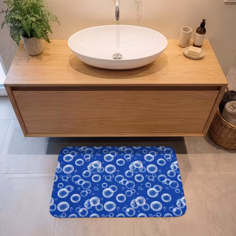 Badmat - Bubbels - Patroon - Blauw — 2
