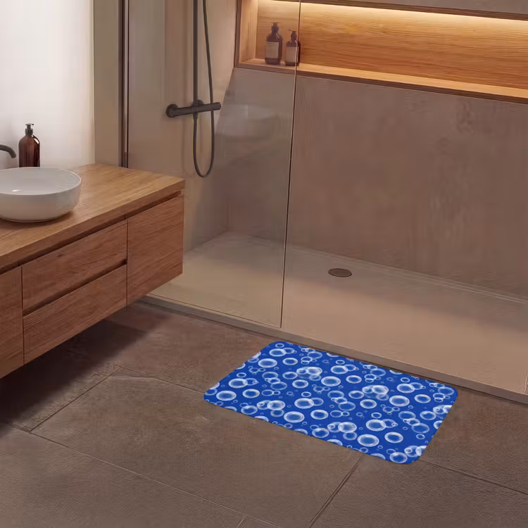 Badmat - Bubbels - Patroon - Blauw — 6