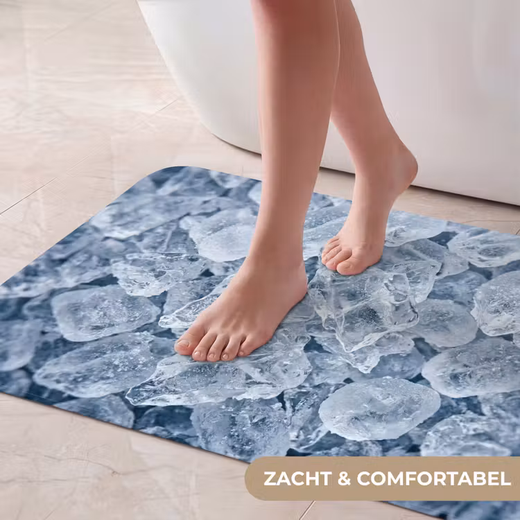 Badmat - Ijsblokjes - Water - Blauw — 5