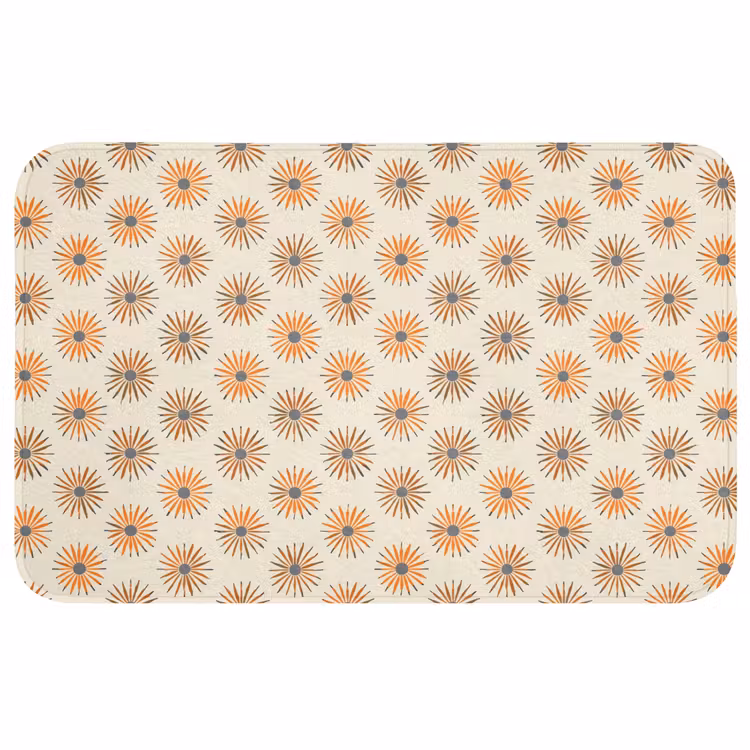 Badmat - Madelief - Patroon - Oranje — 1