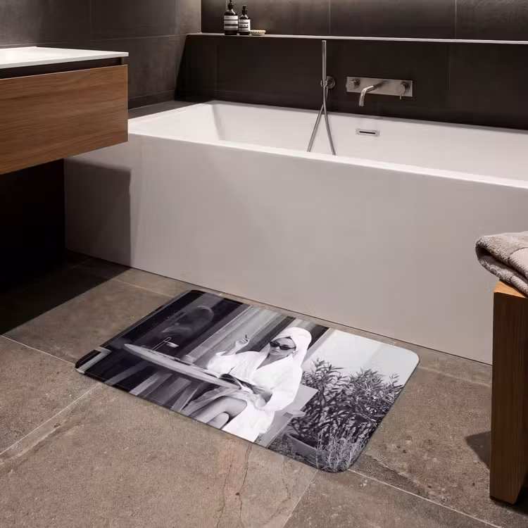 Badmat - Modern - Vrouw - Zwart - Wit — 4