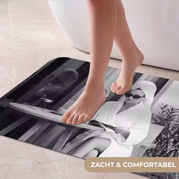 Badmat - Modern - Vrouw - Zwart - Wit — 5
