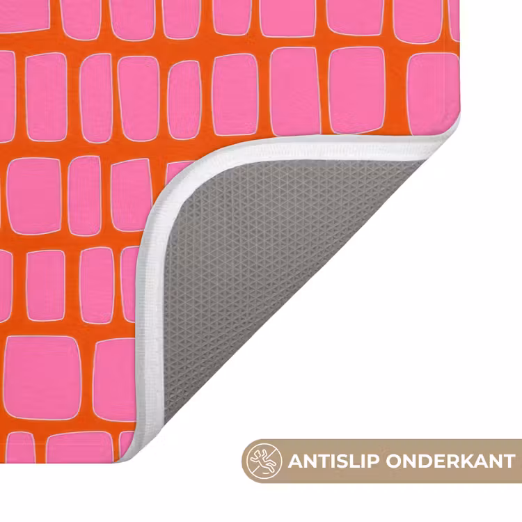 Badmat - Organisch - Raster - Roze — 3