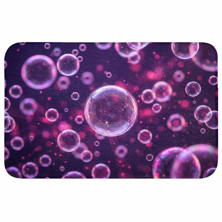 Badmat - Paars - Bubbels - Schuim — 1