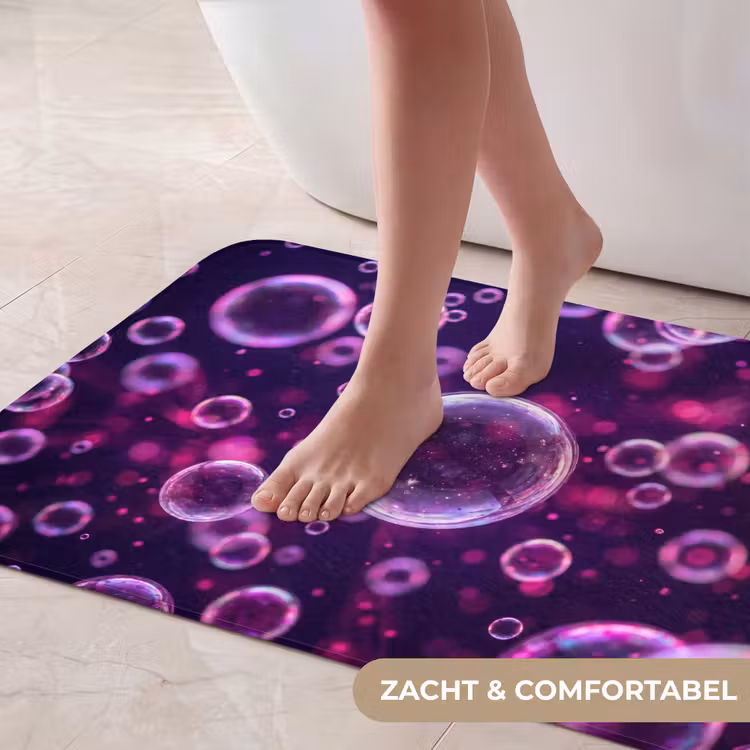 Badmat - Paars - Bubbels - Schuim — 5
