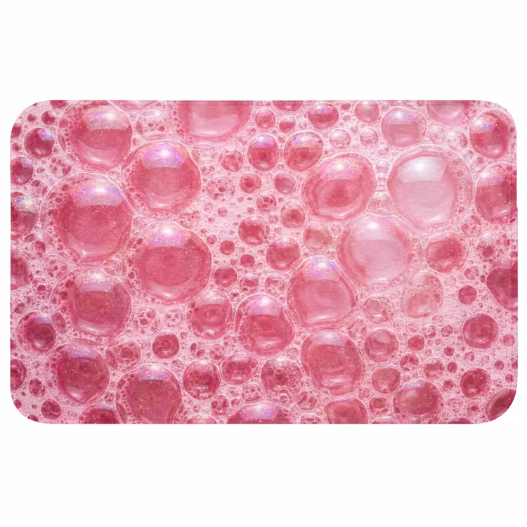 Badmat - Roze - Schuim - Bubbels — 1