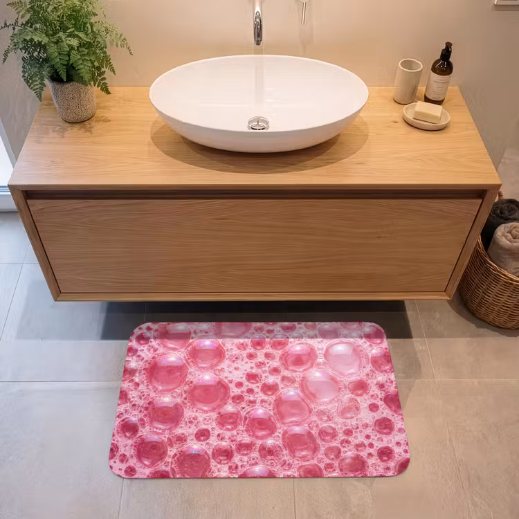 Badmat - Roze - Schuim - Bubbels — 2