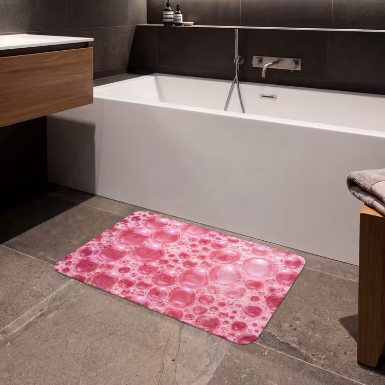 Badmat - Roze - Schuim - Bubbels — 4
