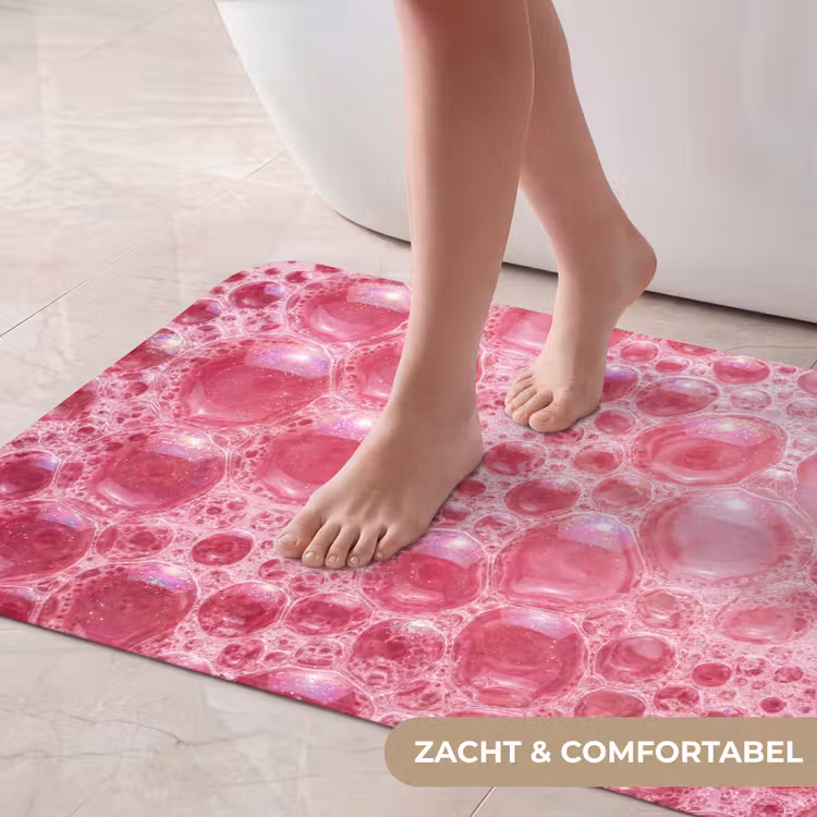Badmat - Roze - Schuim - Bubbels — 5