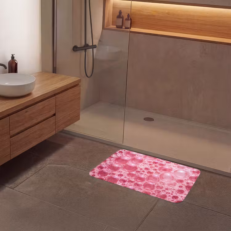 Badmat - Roze - Schuim - Bubbels — 6