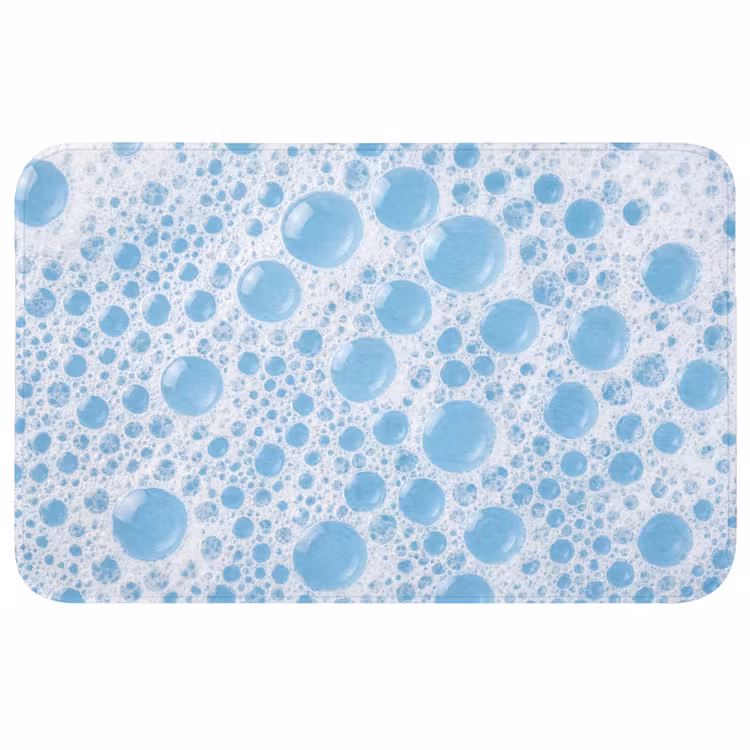 Badmat - Schuim - Bubbels - Blauw — 1