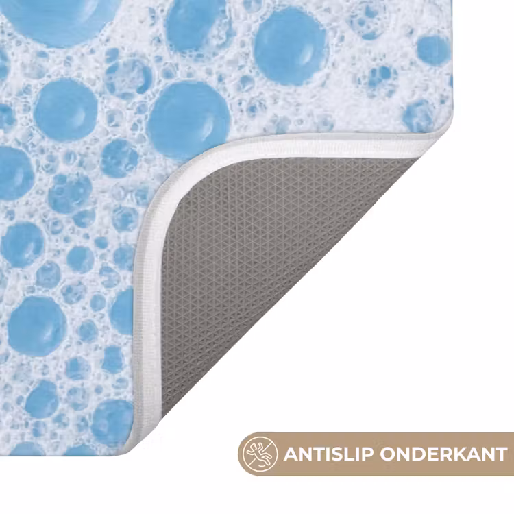 Badmat - Schuim - Bubbels - Blauw — 3