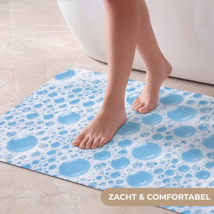 Badmat - Schuim - Bubbels - Blauw — 5