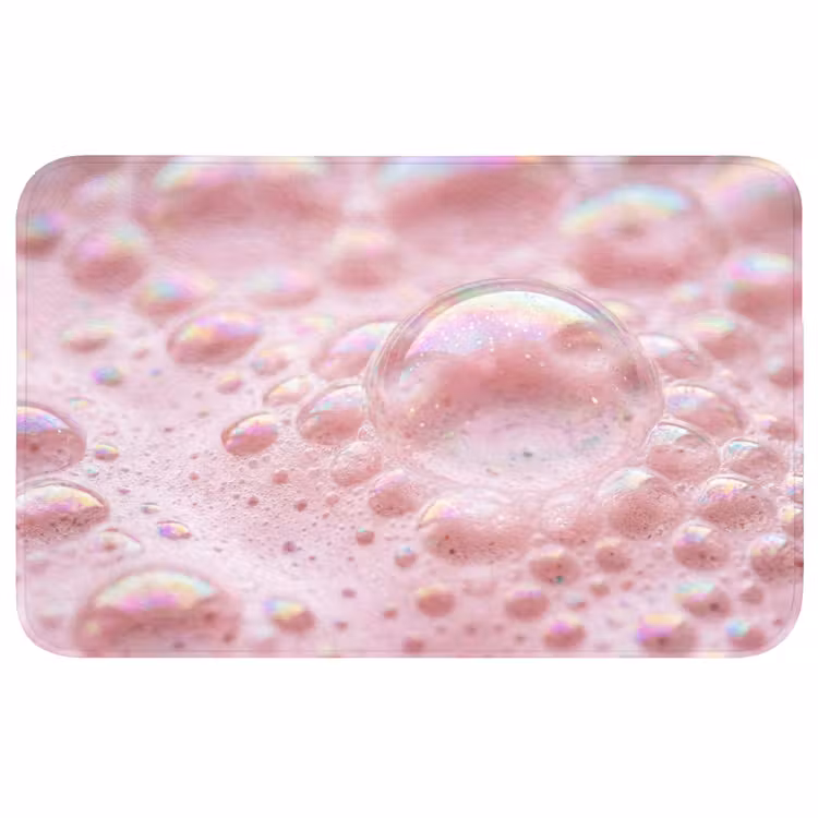 Badmat - Schuim - Structuur - Roze — 1