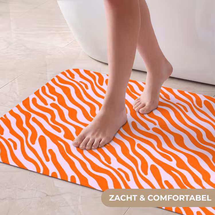 Badmat - Strepen - Dynamisch - Oranje — 5