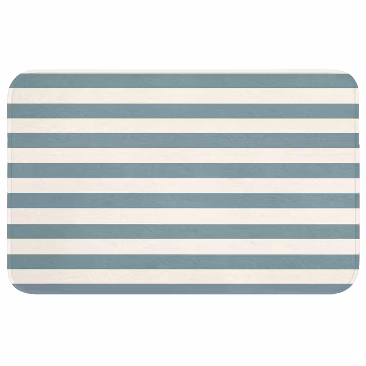 Badmat - Strepen - Modern - Blauw — 1