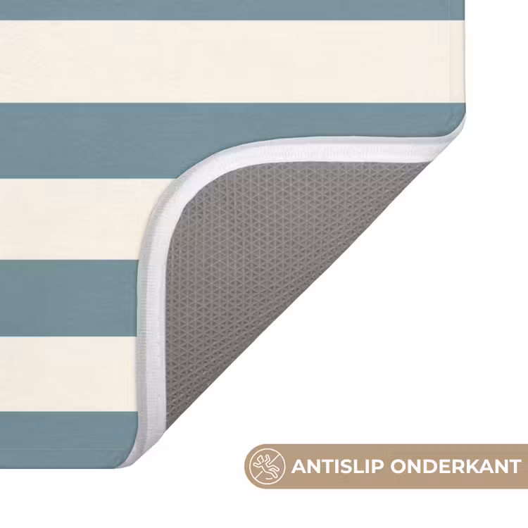 Badmat - Strepen - Modern - Blauw — 3