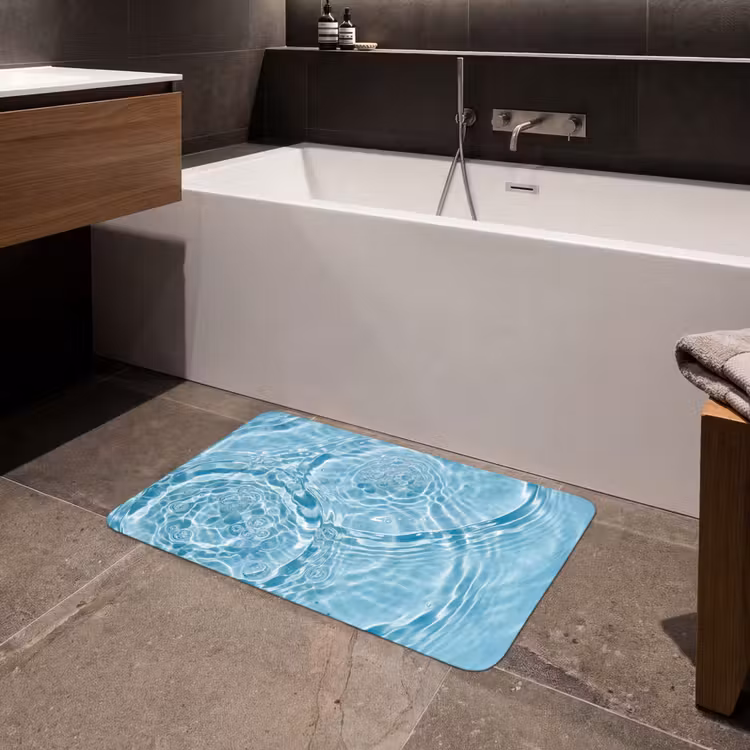 Badmat - Water - Blauw - bubbels — 4