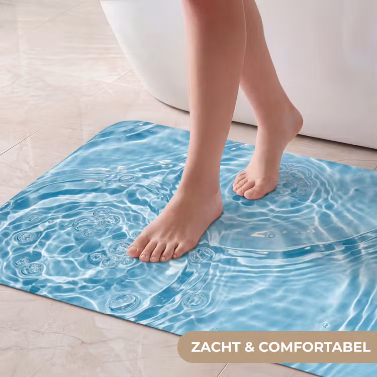Badmat - Water - Blauw - bubbels — 5