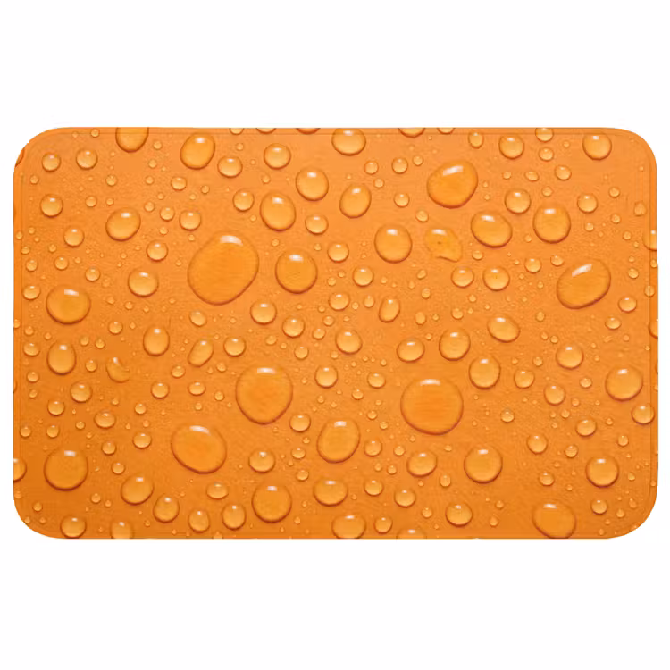 Badmat - Water - Druppels - Oranje — 1