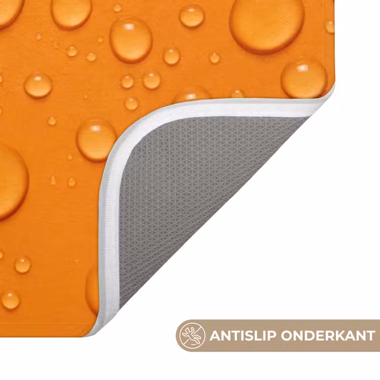 Badmat - Water - Druppels - Oranje — 3