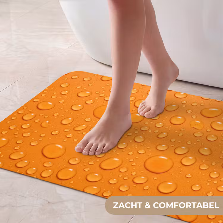 Badmat - Water - Druppels - Oranje — 5