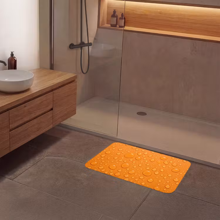 Badmat - Water - Druppels - Oranje — 6