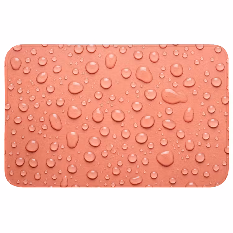 Badmat - Water - Druppels - Roze — 1