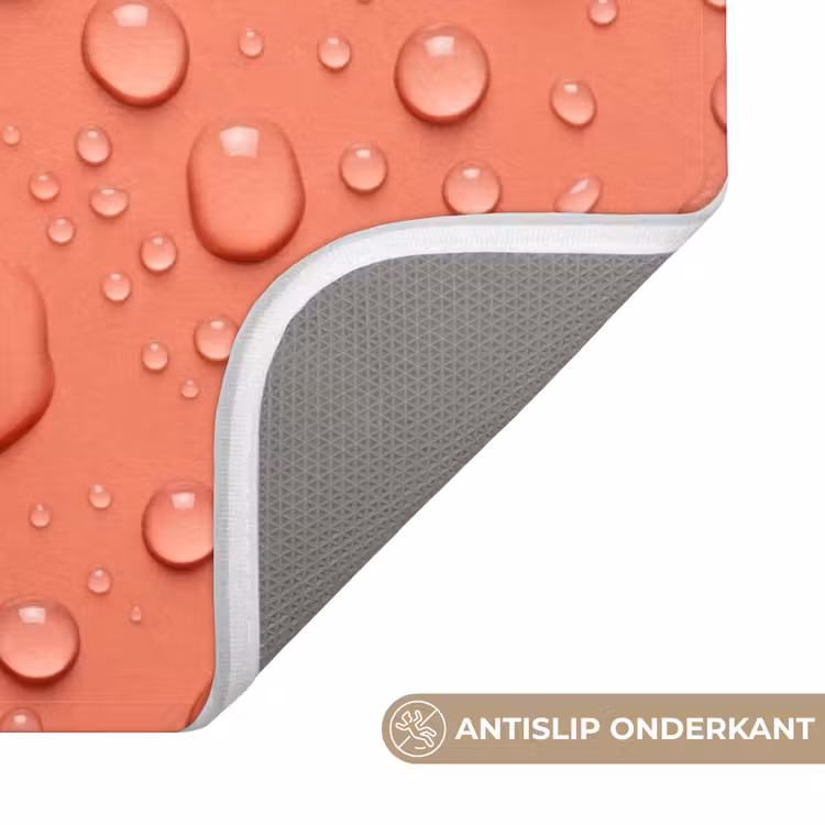 Badmat - Water - Druppels - Roze — 3