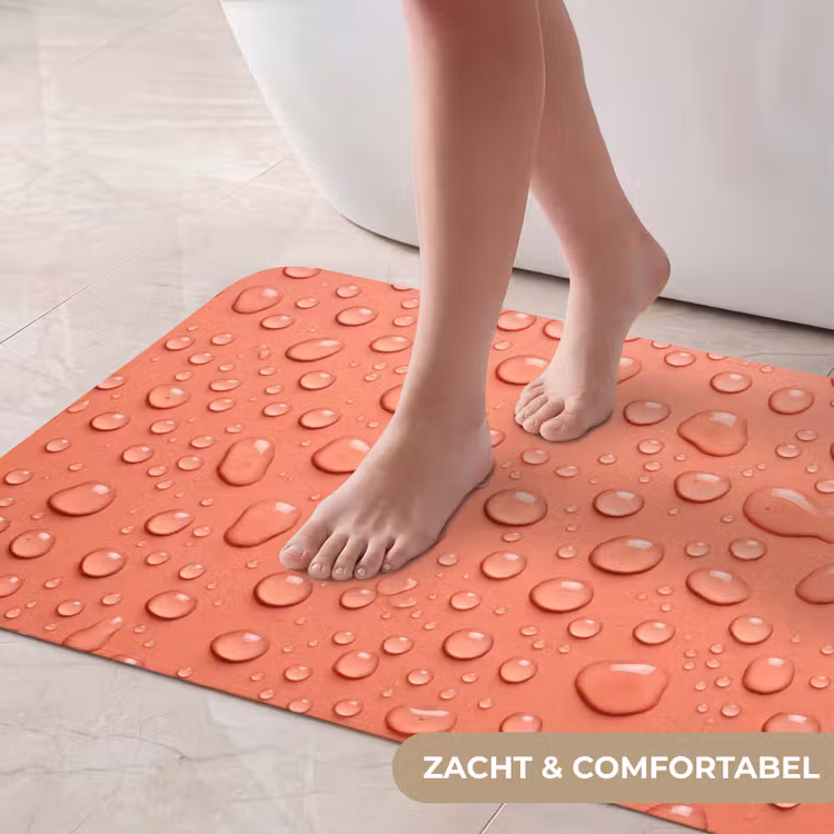 Badmat - Water - Druppels - Roze — 5