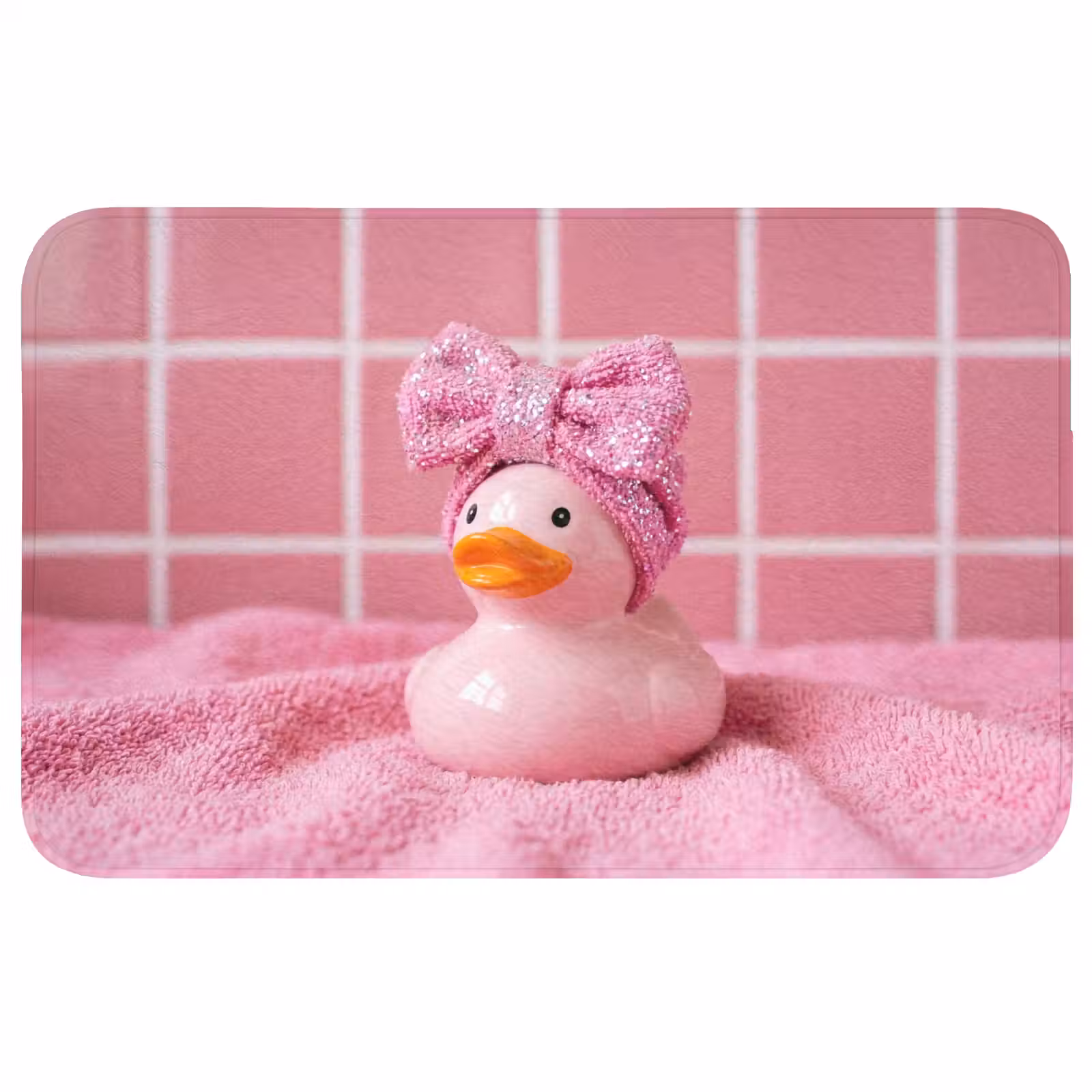 Badmat - Badeend -Strik - Roze — 1