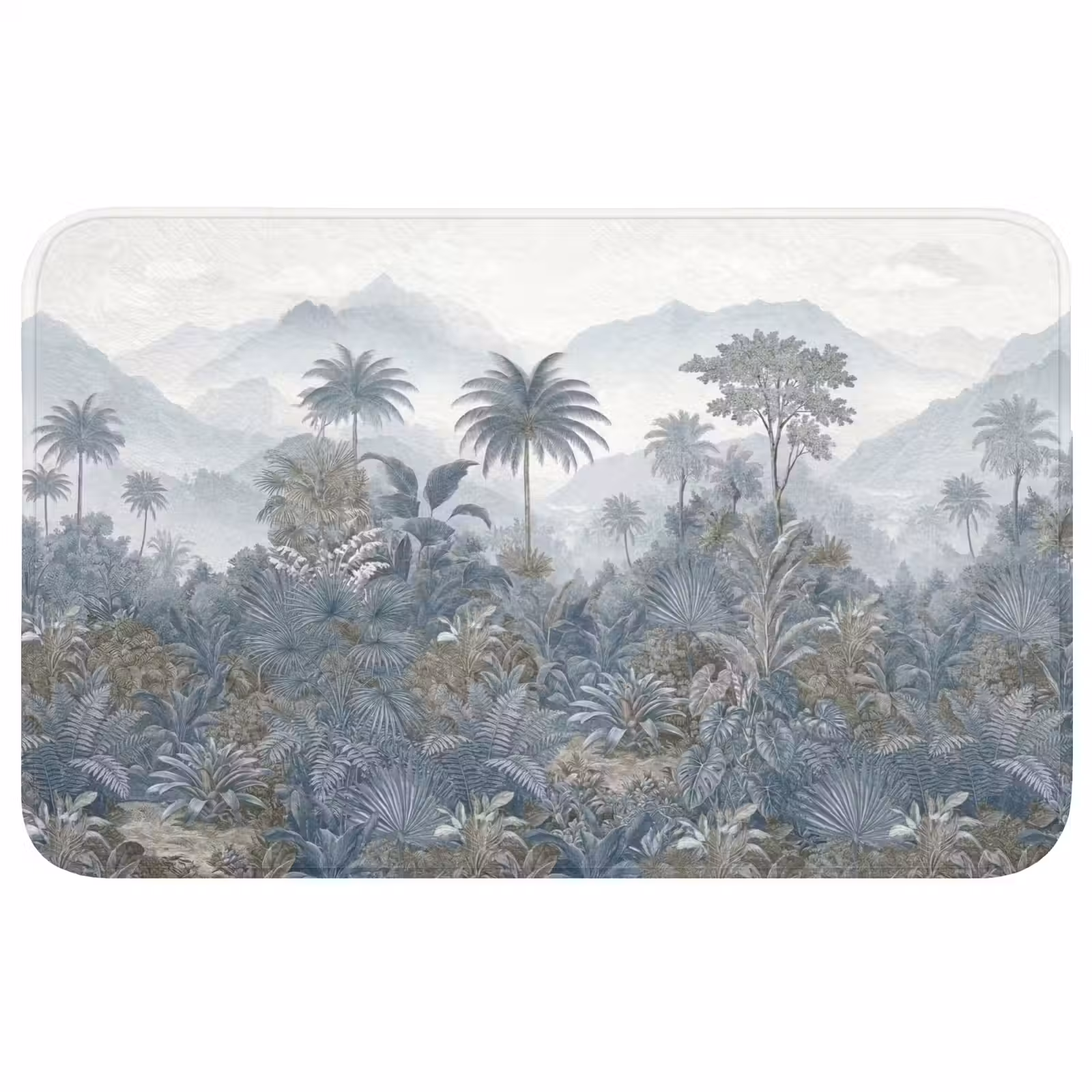Badmat - Jungle - Landschap - Blauw — 1