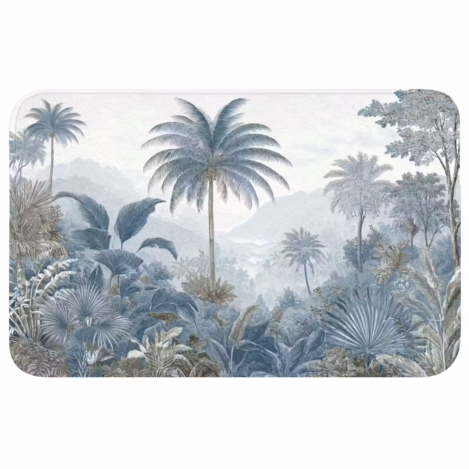 Badmat - Jungle - Modern - Blauw - Groen — 1