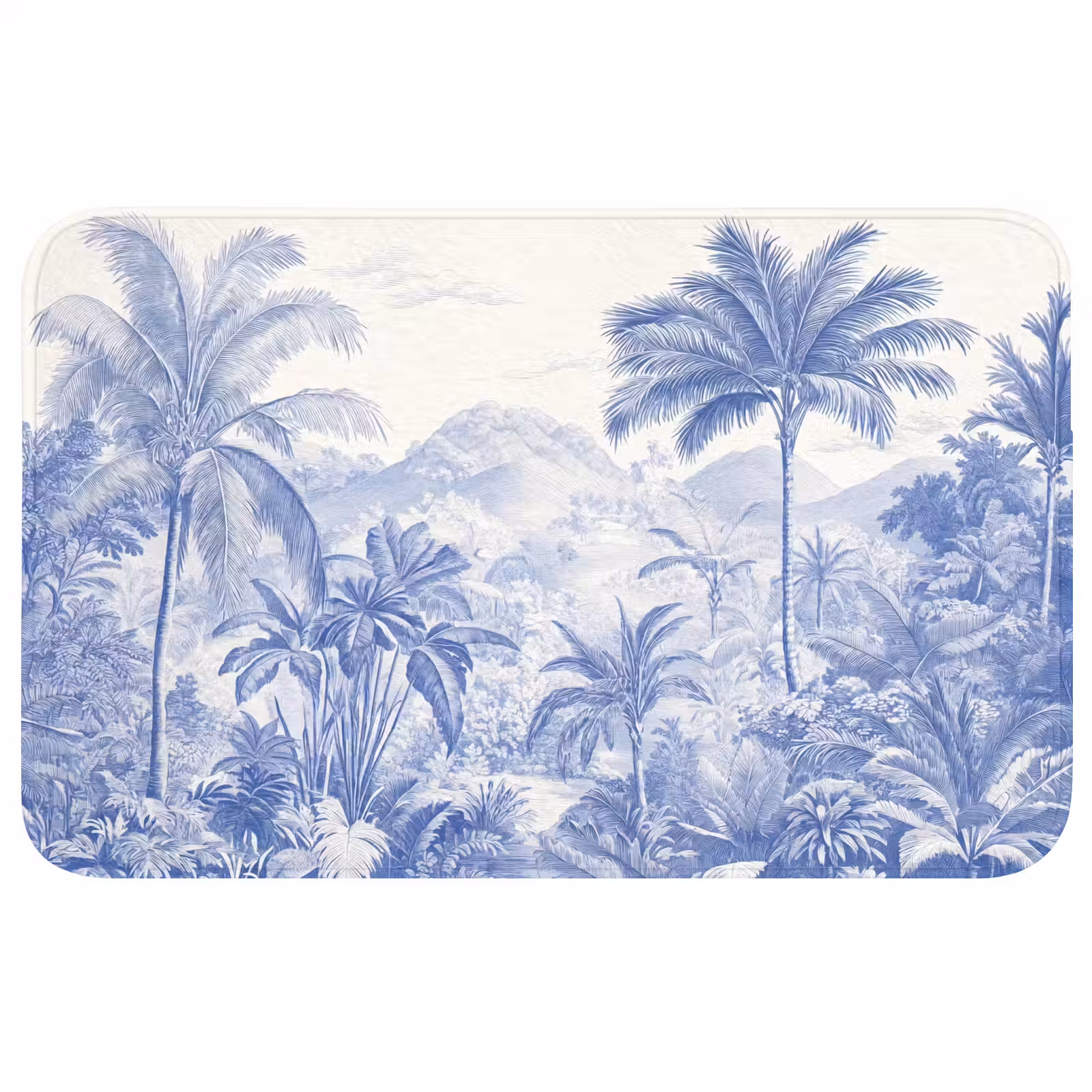 Badmat - Tropisch - Jungle - Blauw — 1