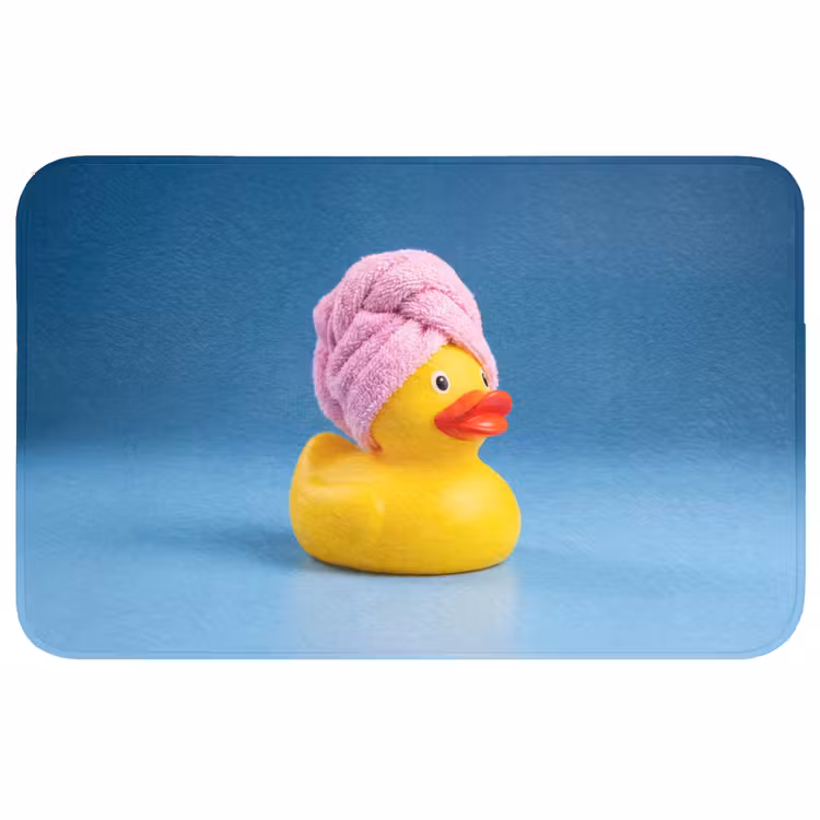 Badmat - Badeend - Handdoek - Blauw — 1