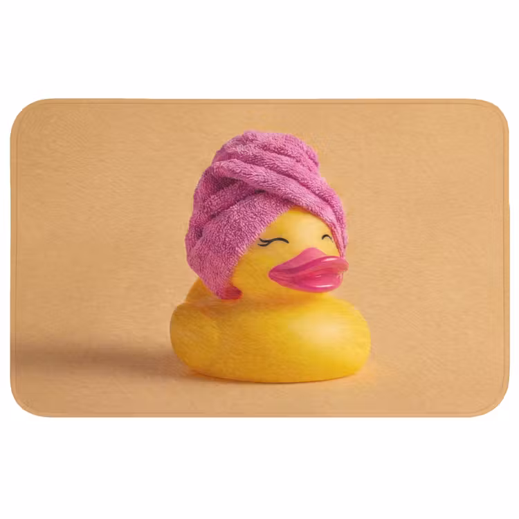 Badmat - Badeend - Handdoek - Kleurrijk — 1