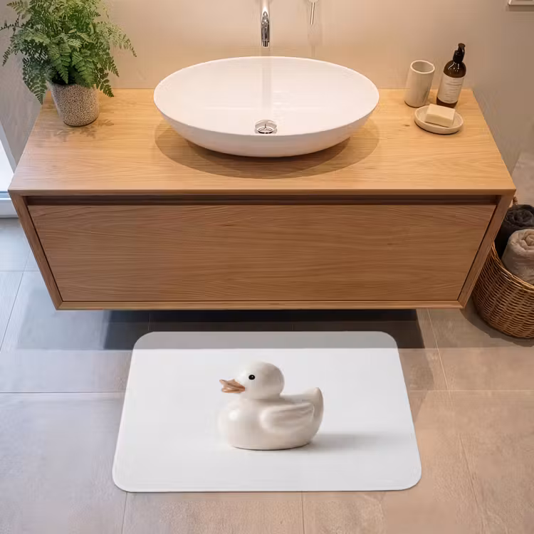 Badmat - Badeend - Minimalistisch - Wit — 2
